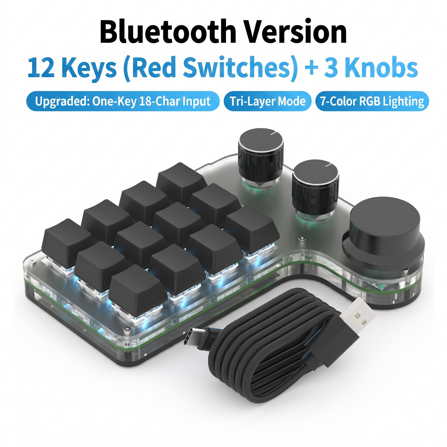 Sikai Custom Bluetooth Macro Pad with Media Knob – Hot-Swappable