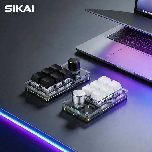 Sikai Custom Bluetooth Macro Pad with Media Knob – Hot-Swappable