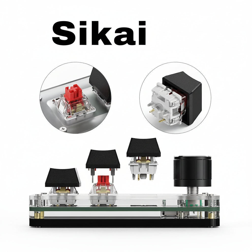 Sikai Custom Bluetooth Macro Pad with Media Knob – Hot-Swappable