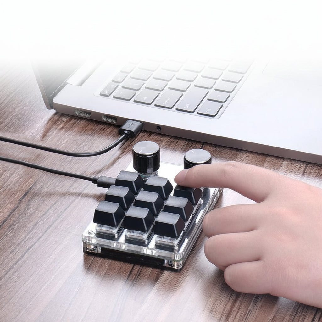 Sikai Custom Bluetooth Macro Pad with Media Knob – Hot-Swappable