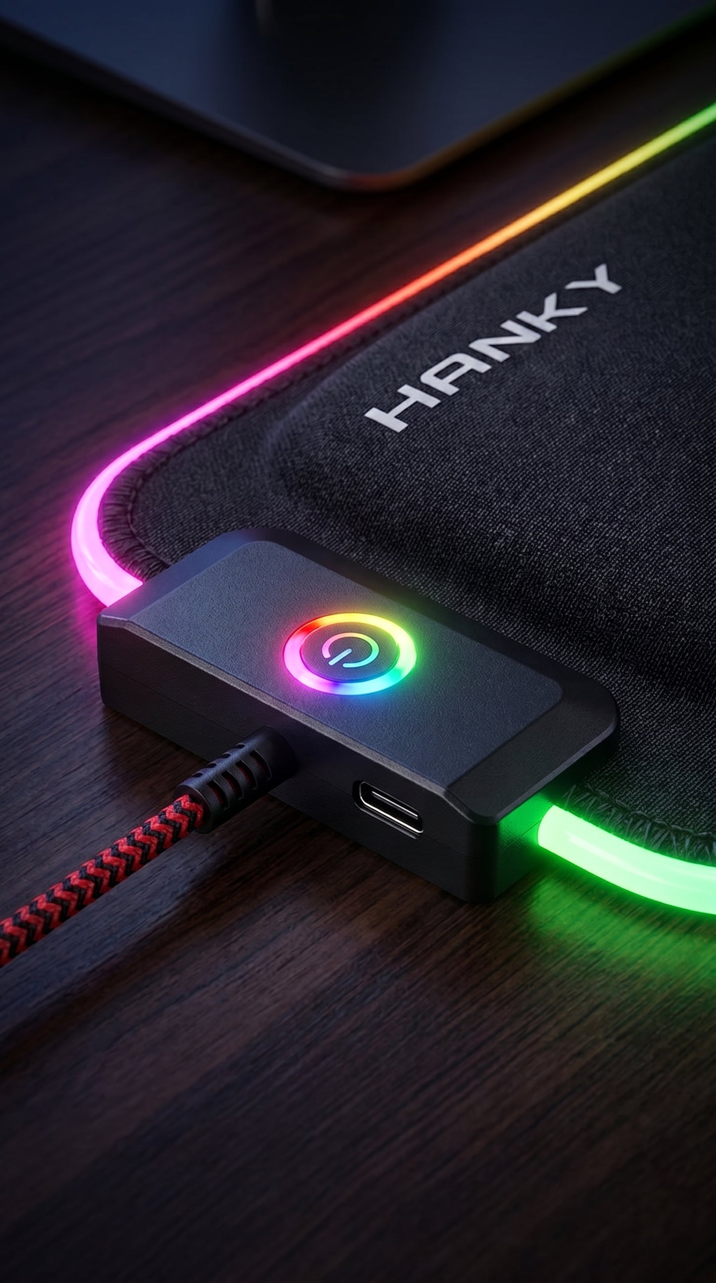 HANKY RGB Gaming Wrist Rest - Luminous Keyboard Support Pad